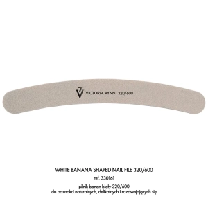 WHITE BANANA SHAPED NAIL FILE 320/600 Victoria Vynn