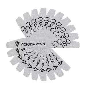 White crescent nail file 100/180 Victoria Vynn - 10 pcs