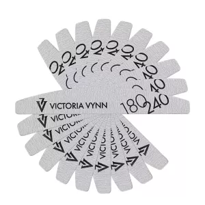 White crescent nail file 180/240 Victoria Vynn - 10 pcs