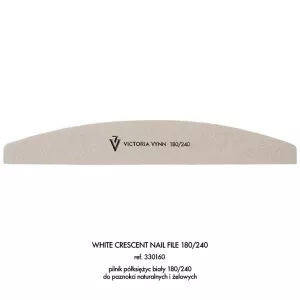 WHITE CRESCENT NAIL FILE 180/240 Victoria Vynn