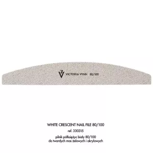 WHITE CRESCENT NAIL FILE 80/100 Victoria Vynn