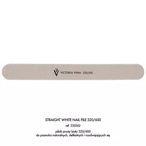 STRAIGHT WHITE NAIL FILE 320/600 Victoria Vynn